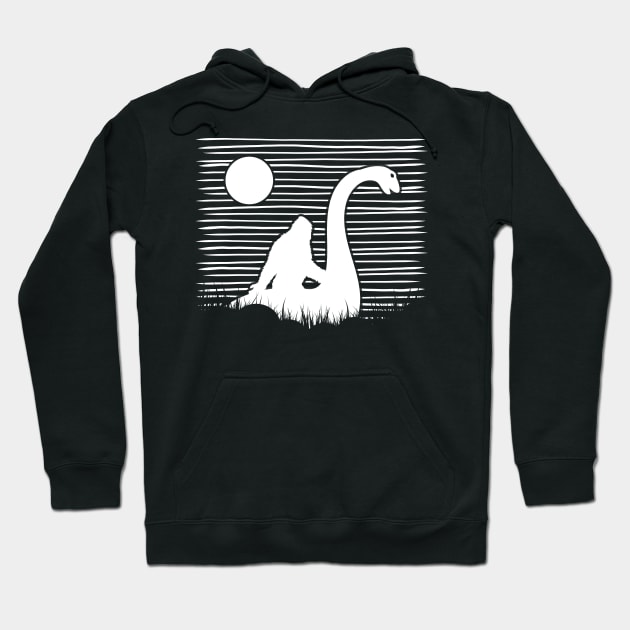 Bigfoot Riding Loch Ness Monster Hoodie by Tesszero